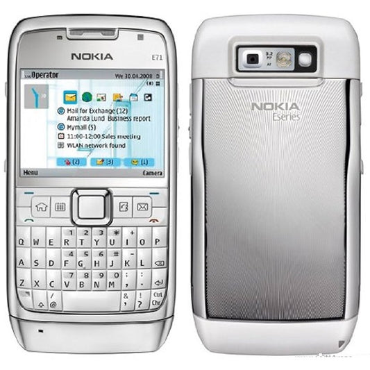 Nokia E72 Qwerty keypad phone Refurbished White