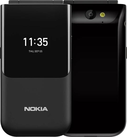 Nokia 2720 (Flip) Feature Phone, Dual Sim, 2Mp Camera With Led Flash Black - Brand New